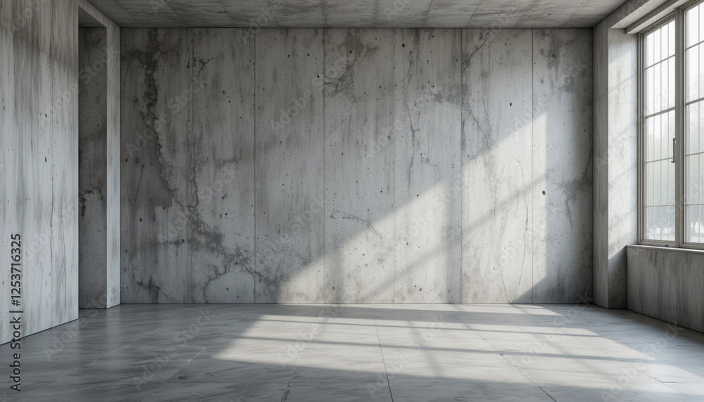 Obraz premium Empty room with concrete wall