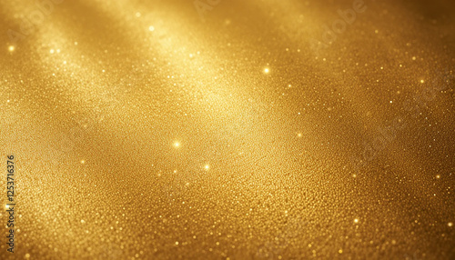 Golden wave background with shiny metallic texture