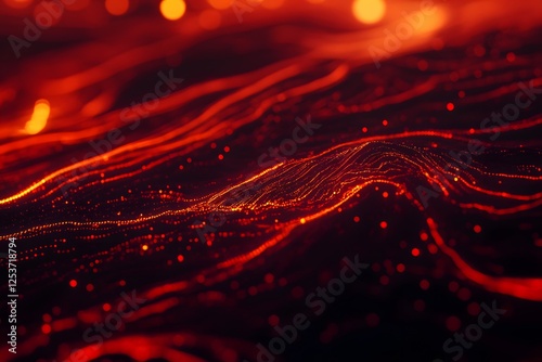 Abstract Red Light Waves