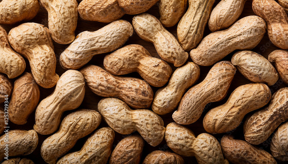 A close-up, top-down view of numerous raw peanuts in their shells, highlighting their natural textures and varied shapes in warm, earthy tones. A close-up, top-down view of numerous raw peanuts in their shells, highlighting their natural textures and varied shapes in warm, earthy tones.
