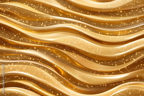 Elegant Gold Waves with Sparkling Texture