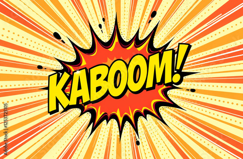 Wallpaper Mural Kaboom! comic style pop art background with explosion Torontodigital.ca