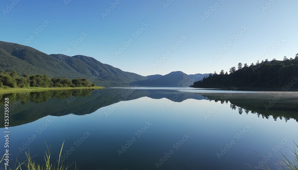 Tranquil Waters Mirroring the Skies Above Tranquil Waters Mirroring the Skies Above