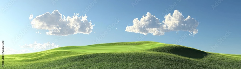 Obraz premium Rolling Hills Sunny Day Background