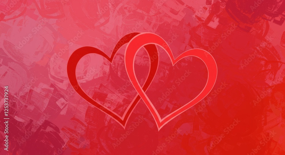 Intertwined Hearts Valentine's Day Design - Romantic red hearts intertwined, symbolizing love, passion, togetherness, commitment, and romance. Perfect for Valentine's Day cards, social media Intertwined Hearts Valentine's Day Design - Romantic red hearts intertwined, symbolizing love, passion, togetherness, commitment, and romance. Perfect for Valentine's Day cards, social media