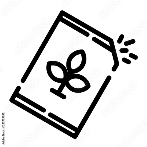seed packet cut line icon
