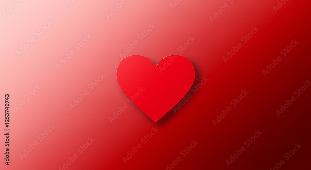 Red Heart on Red Gradient Background - Single red heart shape on a red gradient background. Perfect for Valentine's Day or love themed designs. Red Heart on Red Gradient Background - Single red heart shape on a red gradient background. Perfect for Valentine's Day or love themed designs.