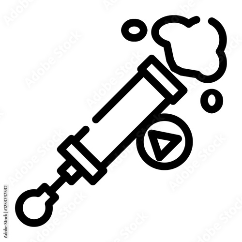 insect spray with gas cut line icon