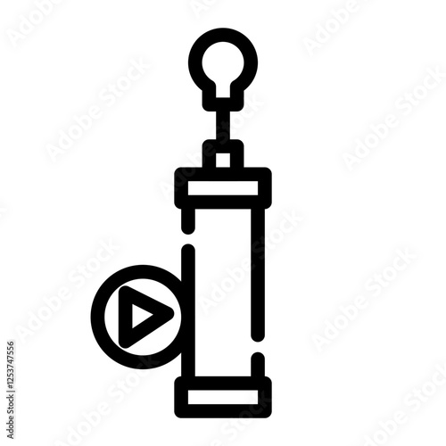 insect spray cut line icon