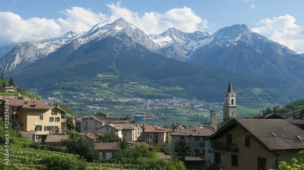 South Tirol with famous Schlern mountain, Italy, Europe South Tirol with famous Schlern mountain, Italy, Europe