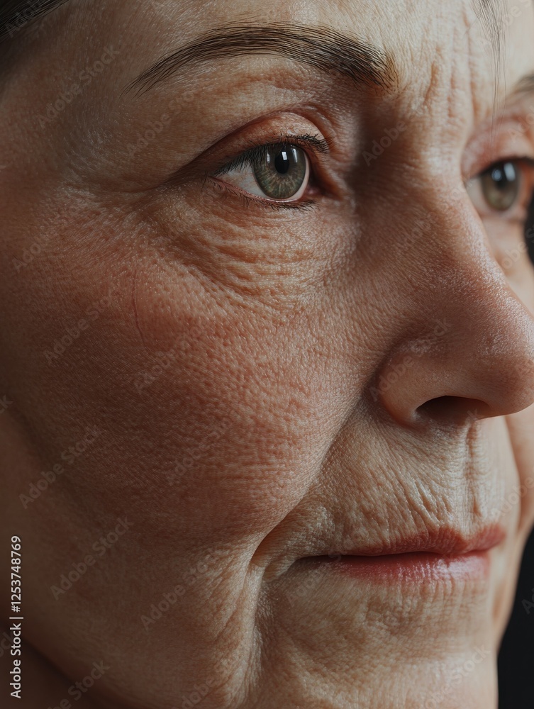 Fototapeta premium The juxtaposition of natural and virtual features in a rejuvenated facelift