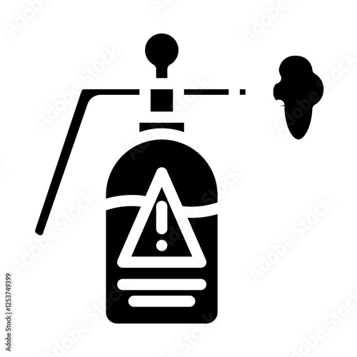 herbalicide spray solid icon