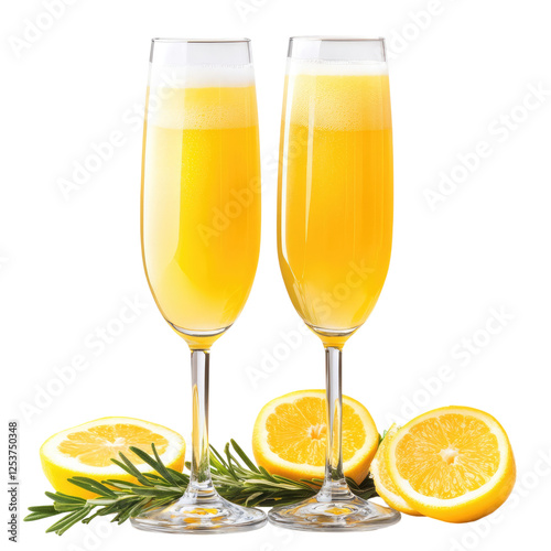 Two Mimosa Cocktails, Champagne