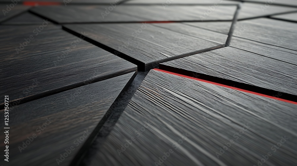 Obraz premium Dark wood geometric pattern texture