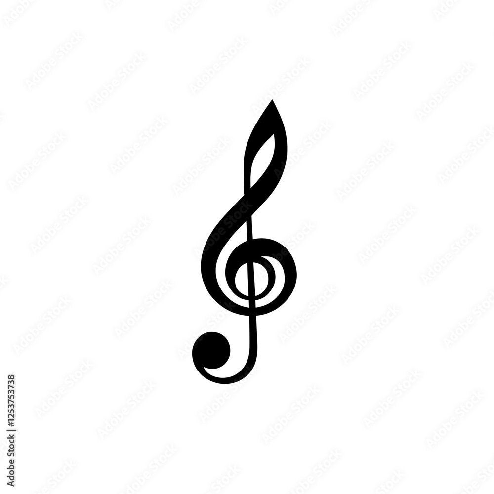 Elegant musical note design for creative projects and compositions Elegant musical note design for creative projects and compositions