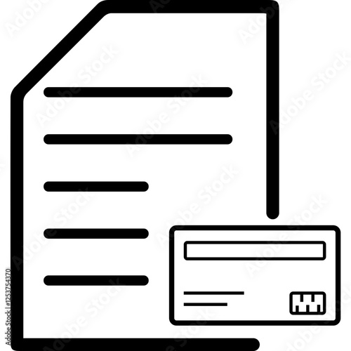 Bank statement, bill, business documentation icon