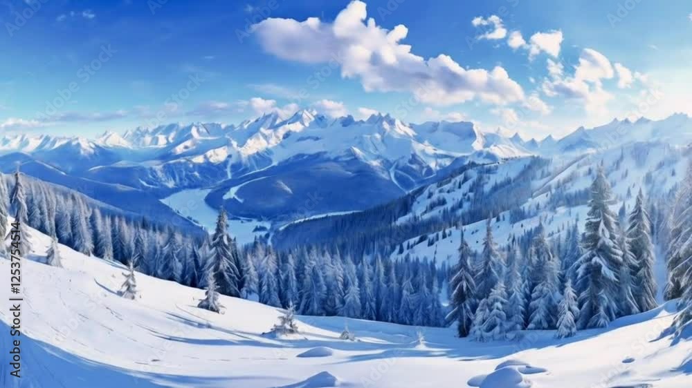 Incredible Winter landscapes: Snow-Covered Mountains and Cold Forests Incredible Winter landscapes: Snow-Covered Mountains and Cold Forests