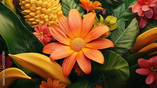 Exquisite floral arrangement,  breathtaking bouquet of blossoms in full bloom vibrant