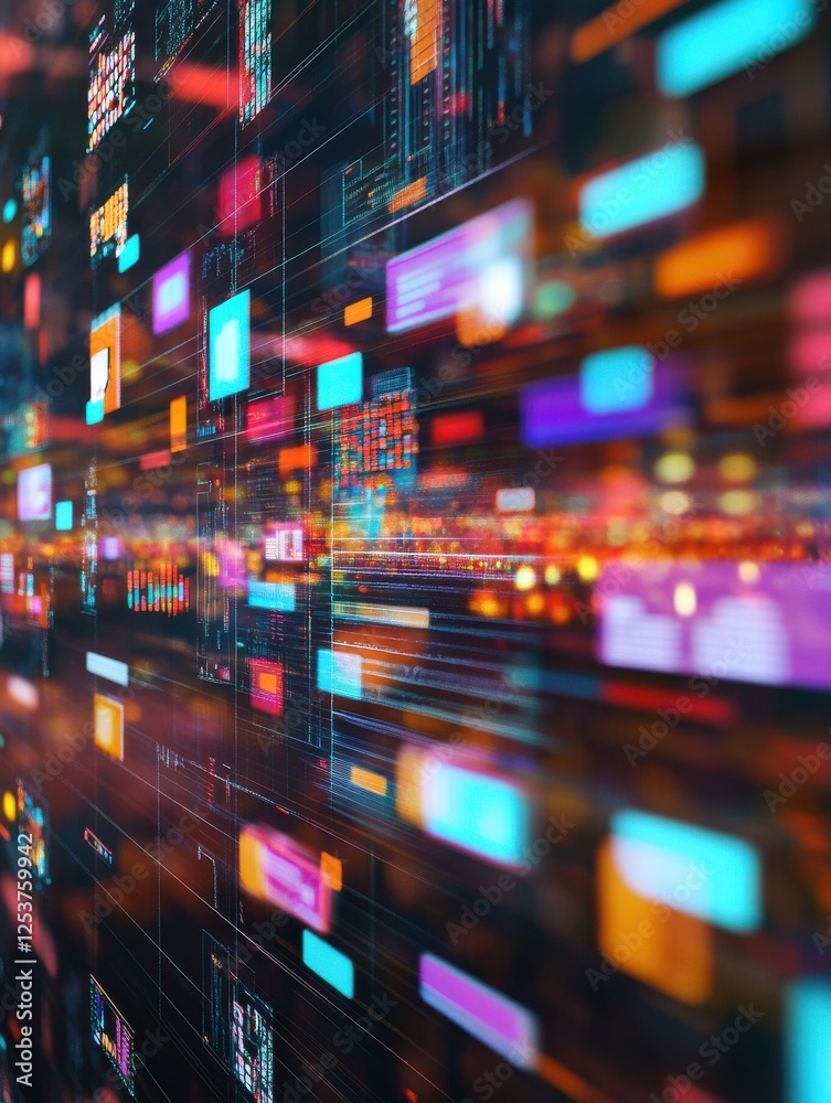 Polished 3D rendering of multichannel marketing for digital platforms with a smooth blur in the background. Polished 3D rendering of multichannel marketing for digital platforms with a smooth blur in the background.