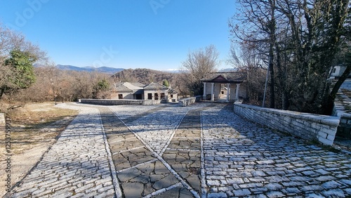 monodedri village in ioannina perfecture greece photo