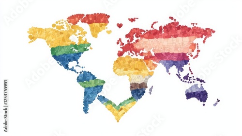 Colorful watercolor world map symbolizing diversity and inclusivity.