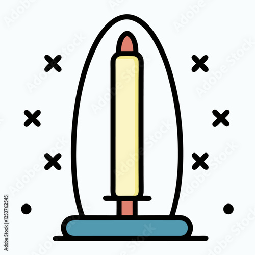 Ultraviolet bulb light icon Outline ultraviolet bulb light vector illustration (4)