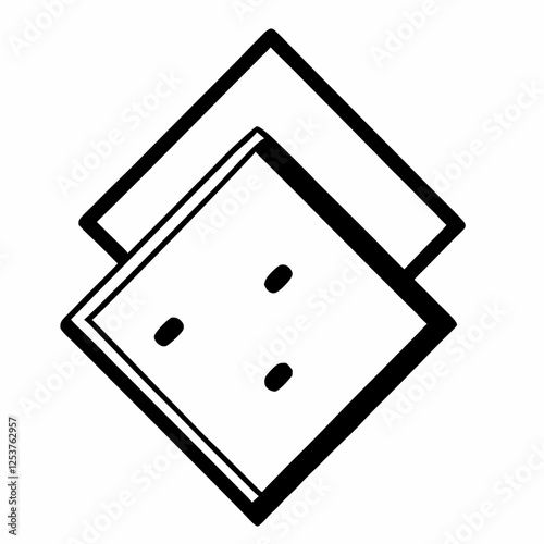 Drywall square icon outline Pile cement Building plaster vector illustration (4)