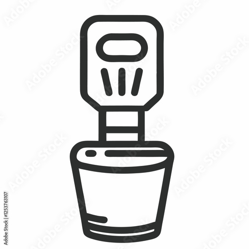 Modern pregnant test icon outline  Urine kit Positive vector illustration (2)