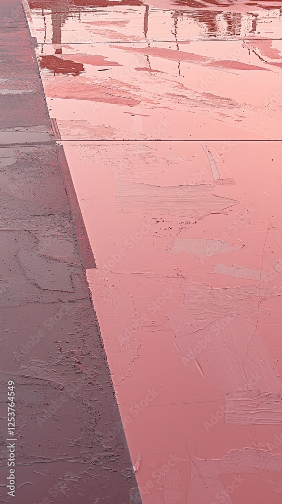 Fototapeta premium Abstract reflections on wet pavement