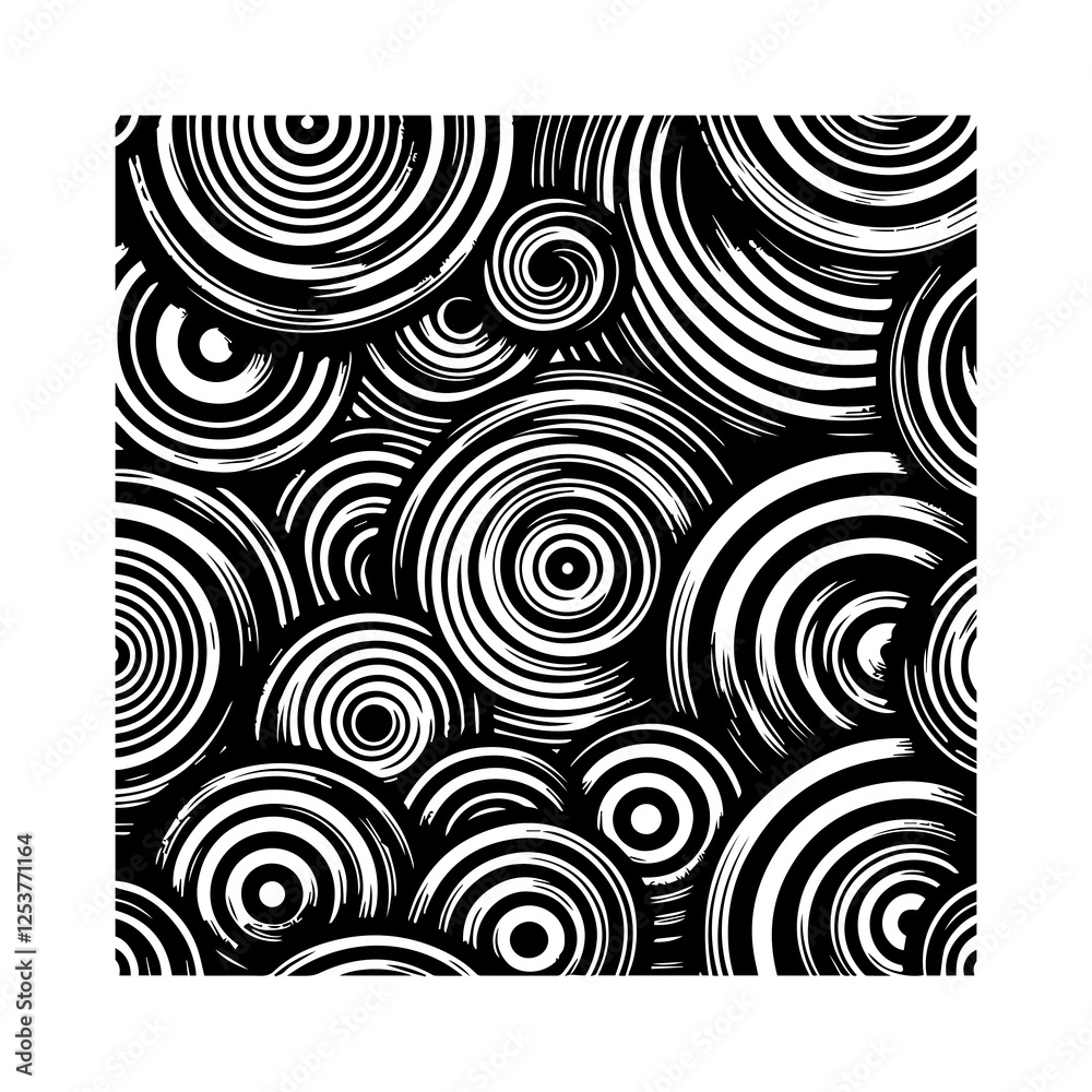 Fototapeta premium abstract seamless pattern black and white seamless pattern seamless pattern with circles