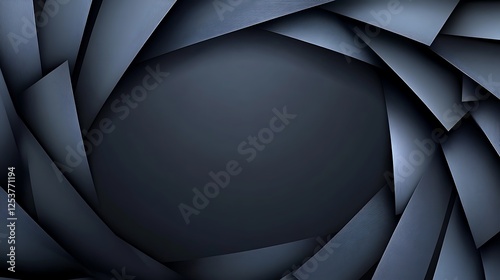Abstract dark gray shapes, swirl background