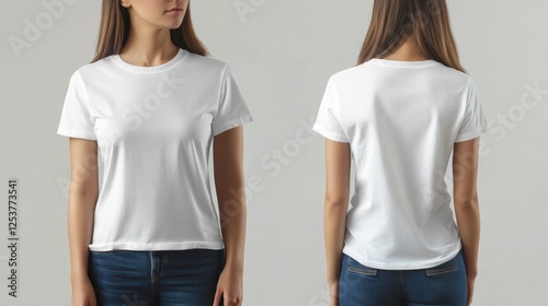 Blank White T-Shirt Mockup