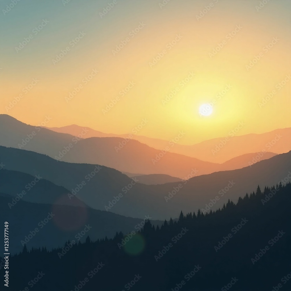 Obraz premium sunrise in the mountains