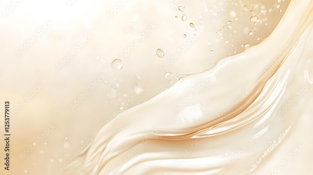 Elegant and sophisticated fluid abstraction with smooth flowing movements in soothing beige and cream tones creating a calming and meditative atmosphere Elegant and sophisticated fluid abstraction with smooth flowing movements in soothing beige and cream tones creating a calming and meditative atmosphere
