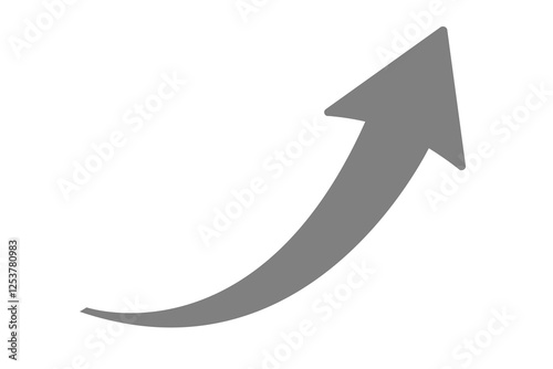 Wallpaper Mural gray upward arrow, representing business growth, financial success, positive trends, and economic improvement. Ideal for financial reports, investment presentations, business strategy, stock market Torontodigital.ca