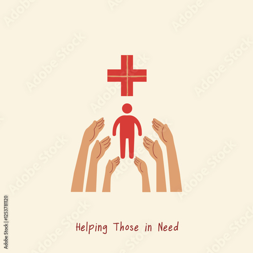 Vector Illustration of World Red Cross Day: A Symbol of Hope and Support for Those in Need