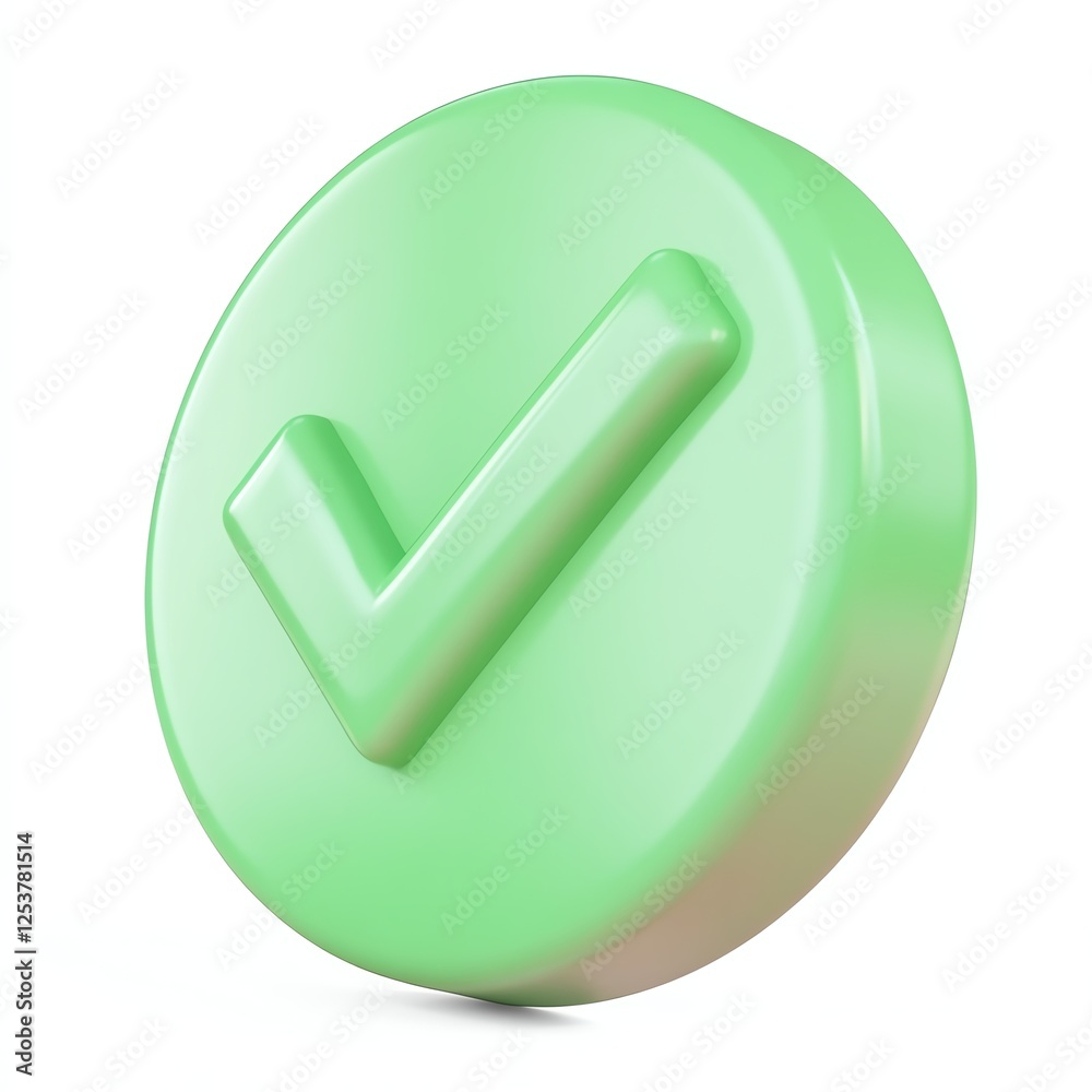 A glossy green checkmark icon symbolizing approval, success, or completion, often used in digital interfaces or designs. A glossy green checkmark icon symbolizing approval, success, or completion, often used in digital interfaces or designs.