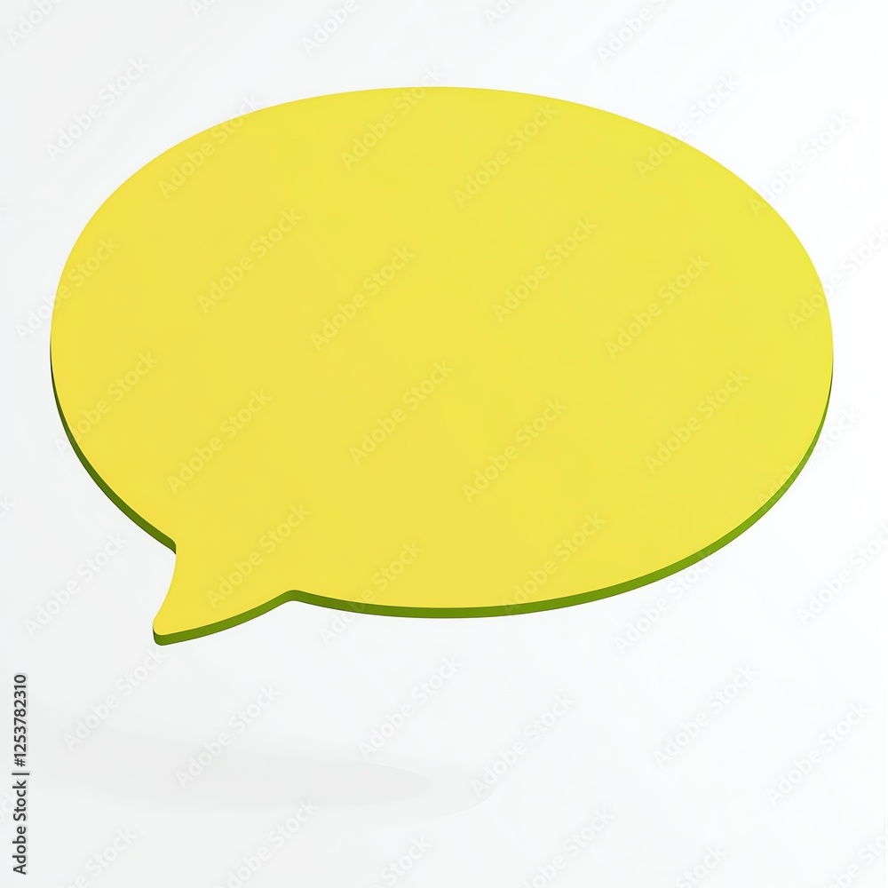 A bright yellow speech bubble, symbolizing communication, conversation, and expression, set against a minimalist background. A bright yellow speech bubble, symbolizing communication, conversation, and expression, set against a minimalist background.