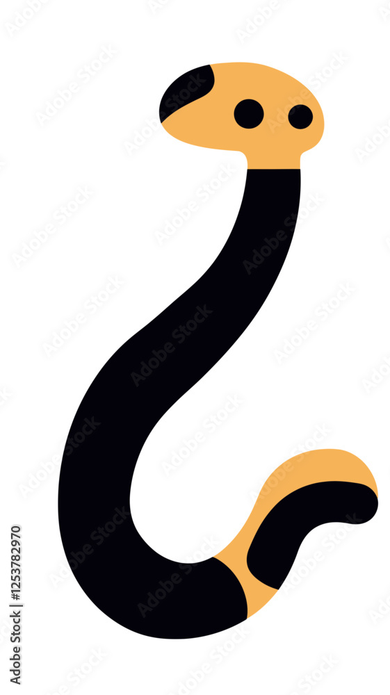 Fototapeta premium Colorful Worm Pictogram Vector Illustration for Educational and Design Use