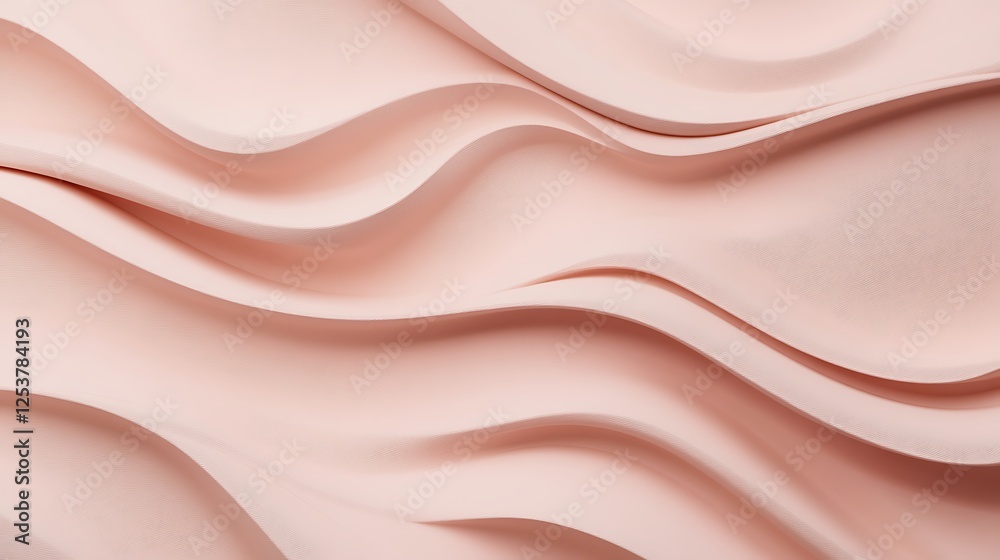Fototapeta premium Pink fabric waves, abstract background, texture