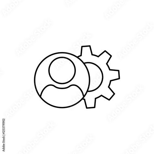 Administrator icon Vector logo set flat