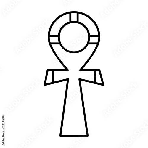Ankh icon Vector logo set flat