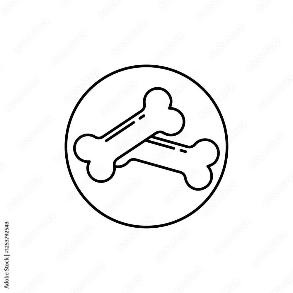 Bone icon Vector logo set flat Bone icon Vector logo set flat