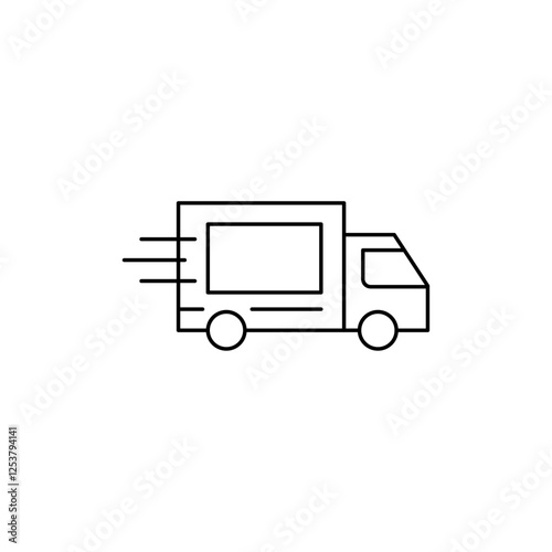 delivery truck icon Vector logo set flat
