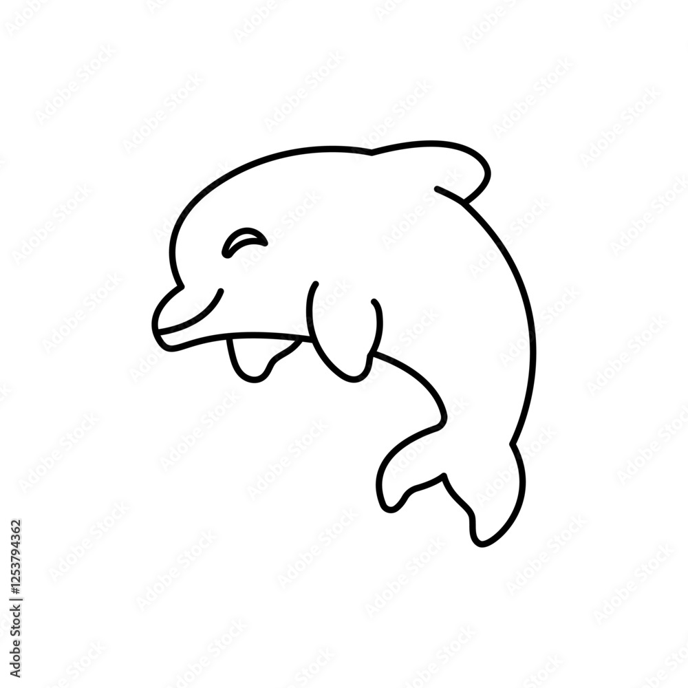 Dolphin icon Vector logo set flat Dolphin icon Vector logo set flat