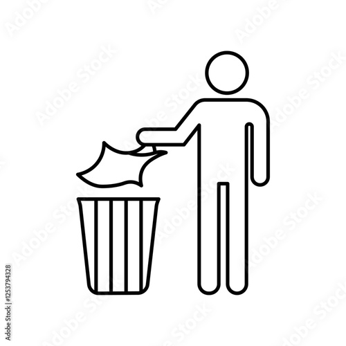 Do not litter icon Vector logo set flat
