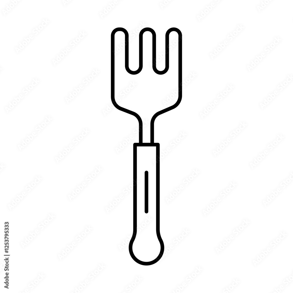 Garden fork icon Vector logo set flat Garden fork icon Vector logo set flat