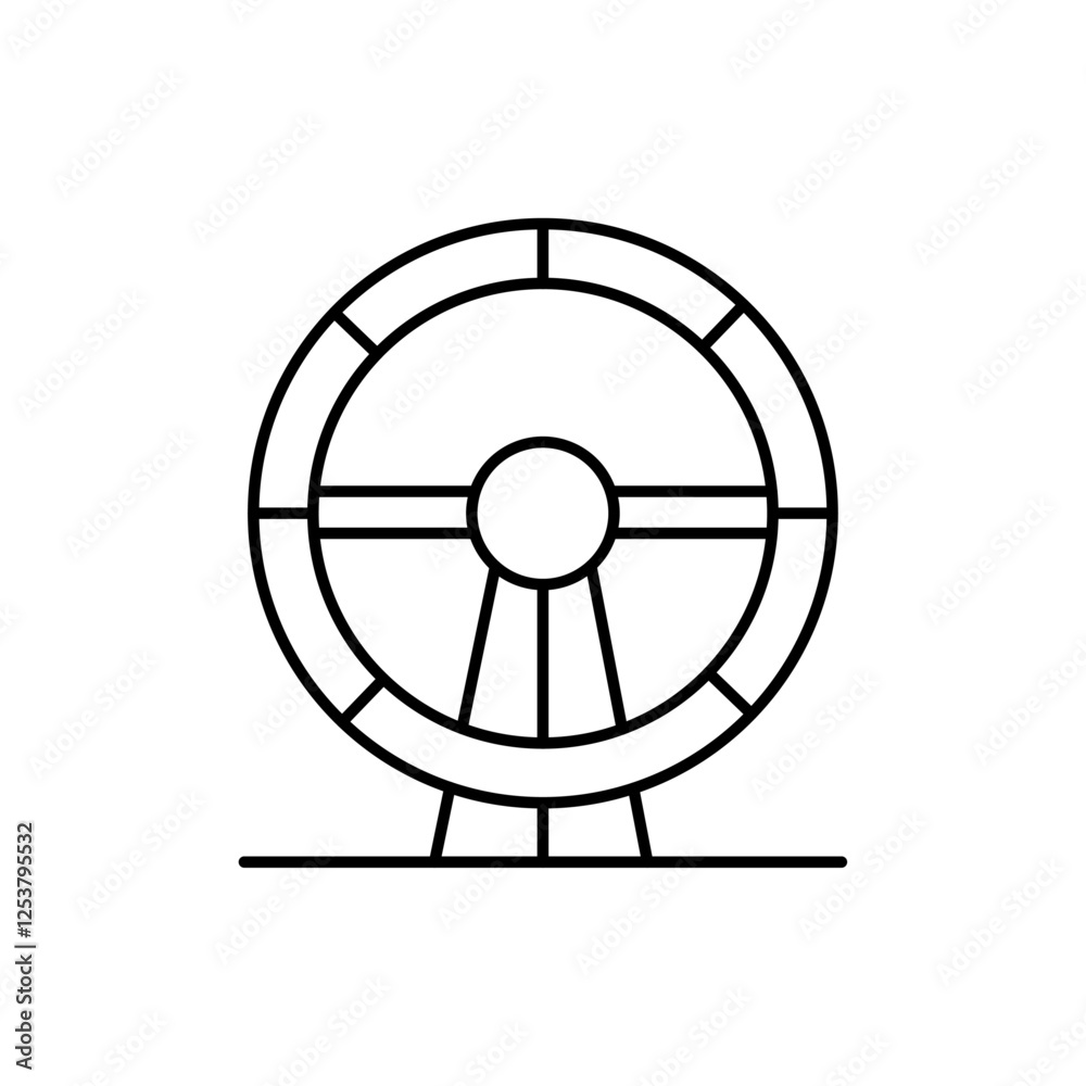 Hamster wheel icon Vector logo set flat Hamster wheel icon Vector logo set flat