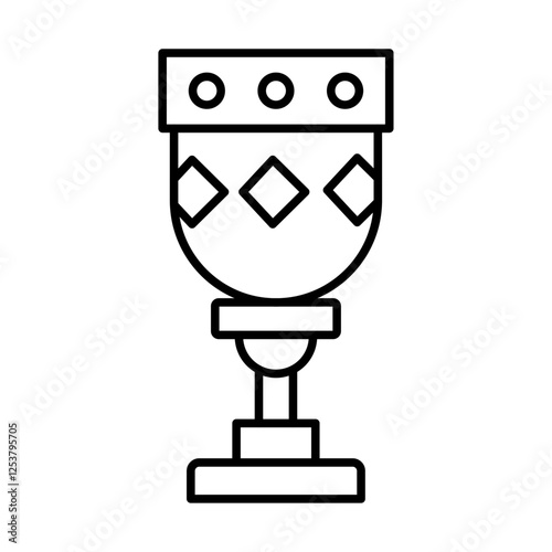 Holy chalice icon Vector logo set flat