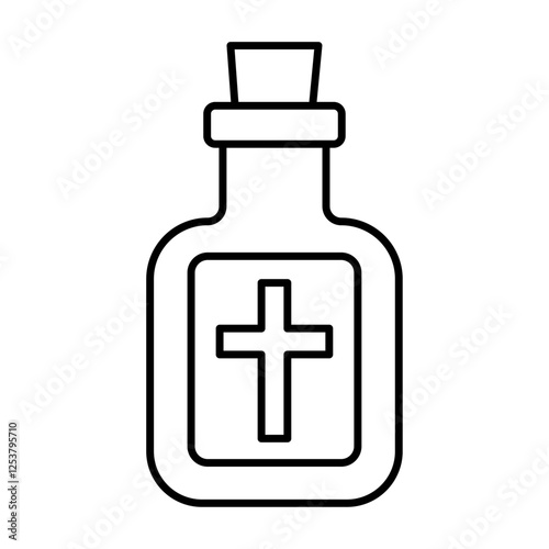 holy water bottle icon Vector logo set flat